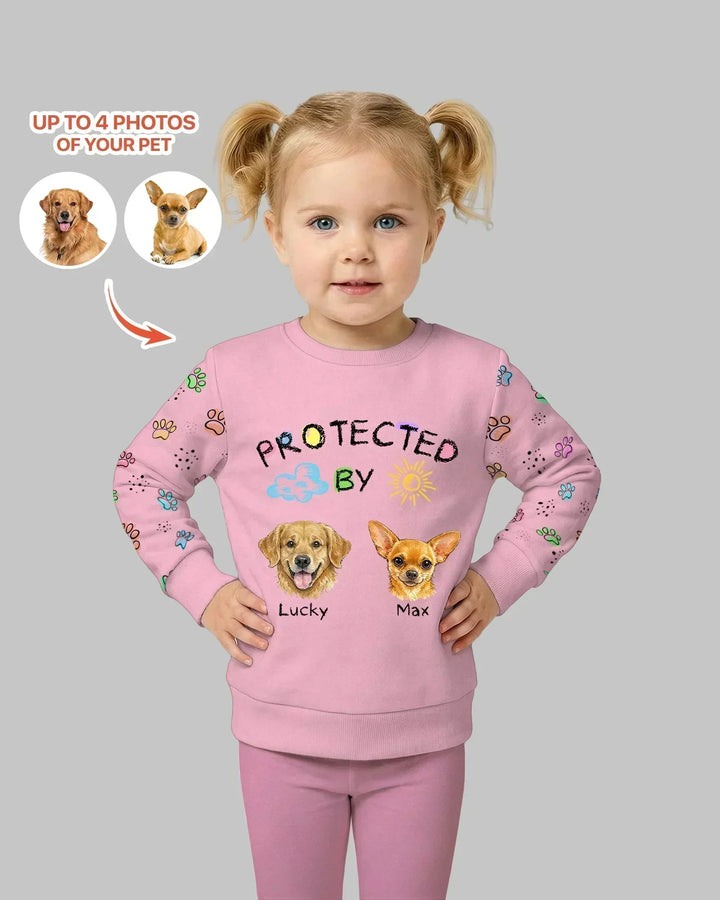 Personalisierbares Foto-Bambus-Rundhals-Sweatshirt „Protected By“