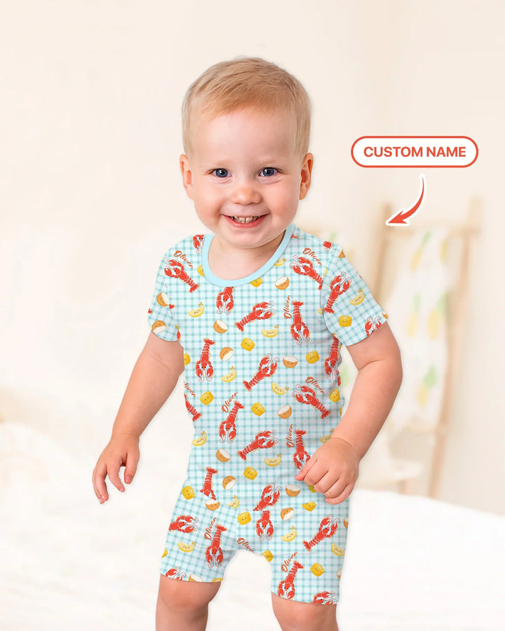 Zweiteiliges Pyjama-Set mit kurzen Ärmeln und Shorts im Sommer-Design
