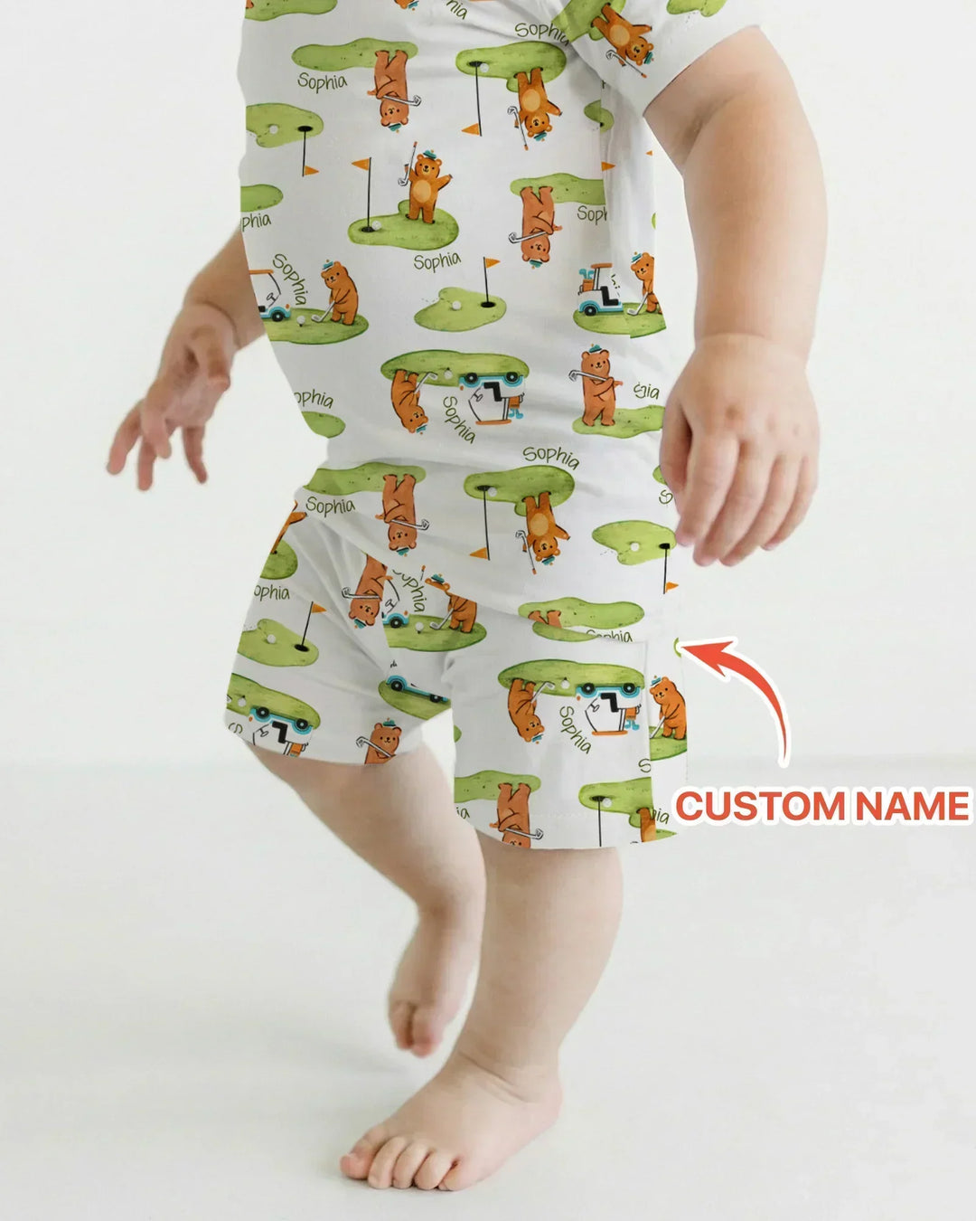 Zweiteiliges Pyjama-Set mit kurzen Ärmeln und Shorts im Sommer-Design