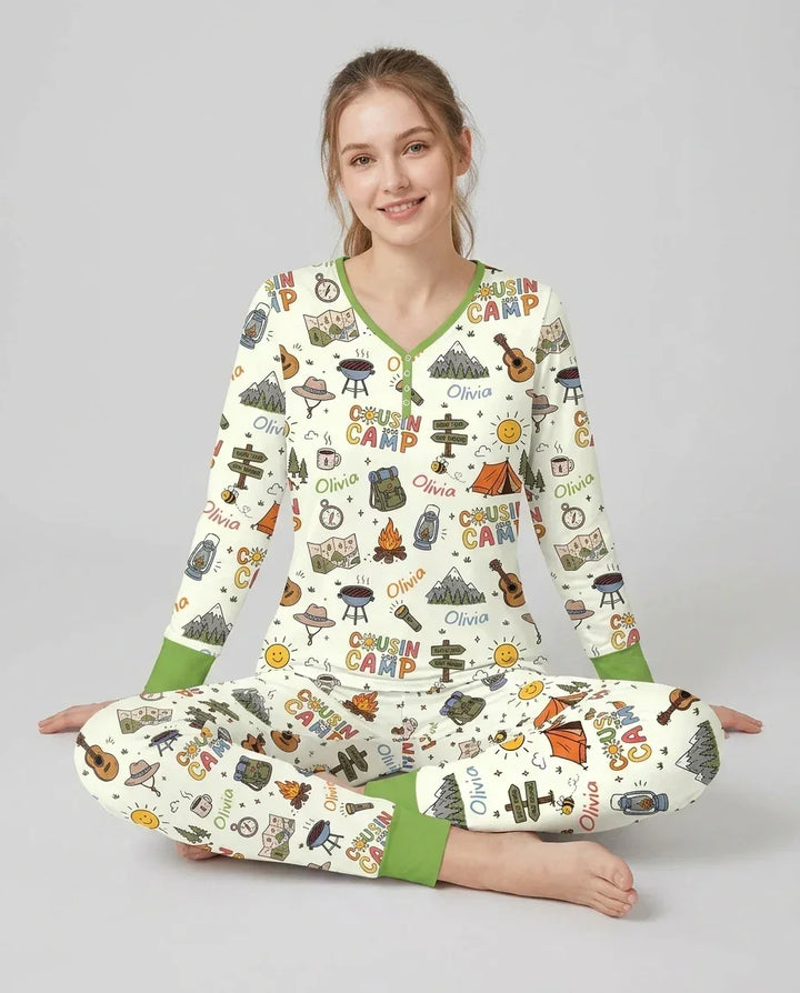 Vorlage Bambus Damen Pyjama Set