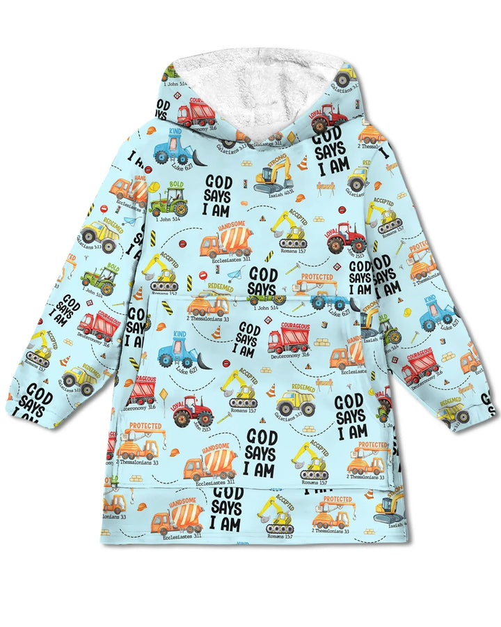 Gott sagt, ich bin Junge Bambus-Decken-Hoodie