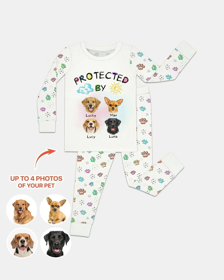 Zweiteiliges Langarm-Pyjama-Set mit Sommerfrüchten