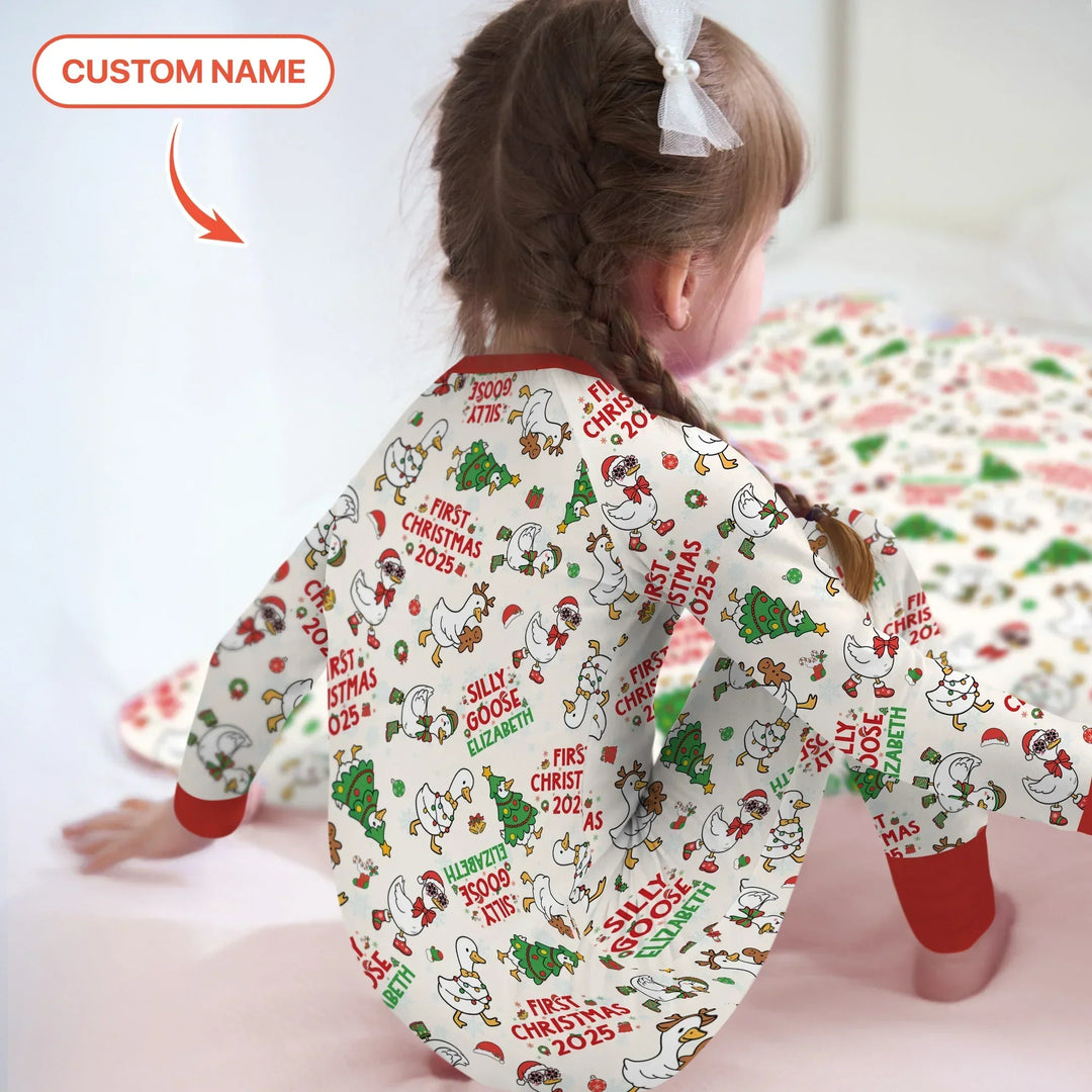 Custom Name "Silly Goose" Convertible Zippy (Red) , Custom Name "Silly Goose" Convertible Zippy (Red) - 0-3M