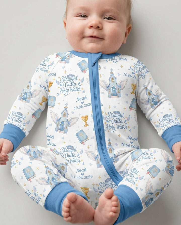 Gerippte Babykleidung mit individuellem Foto - Weich &amp; Skizzenhaft