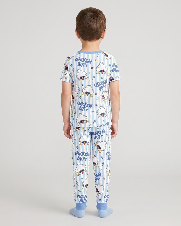 Guess What? Chicken Butt! Bamboo Two Piece Short Sleeve Pajama Set