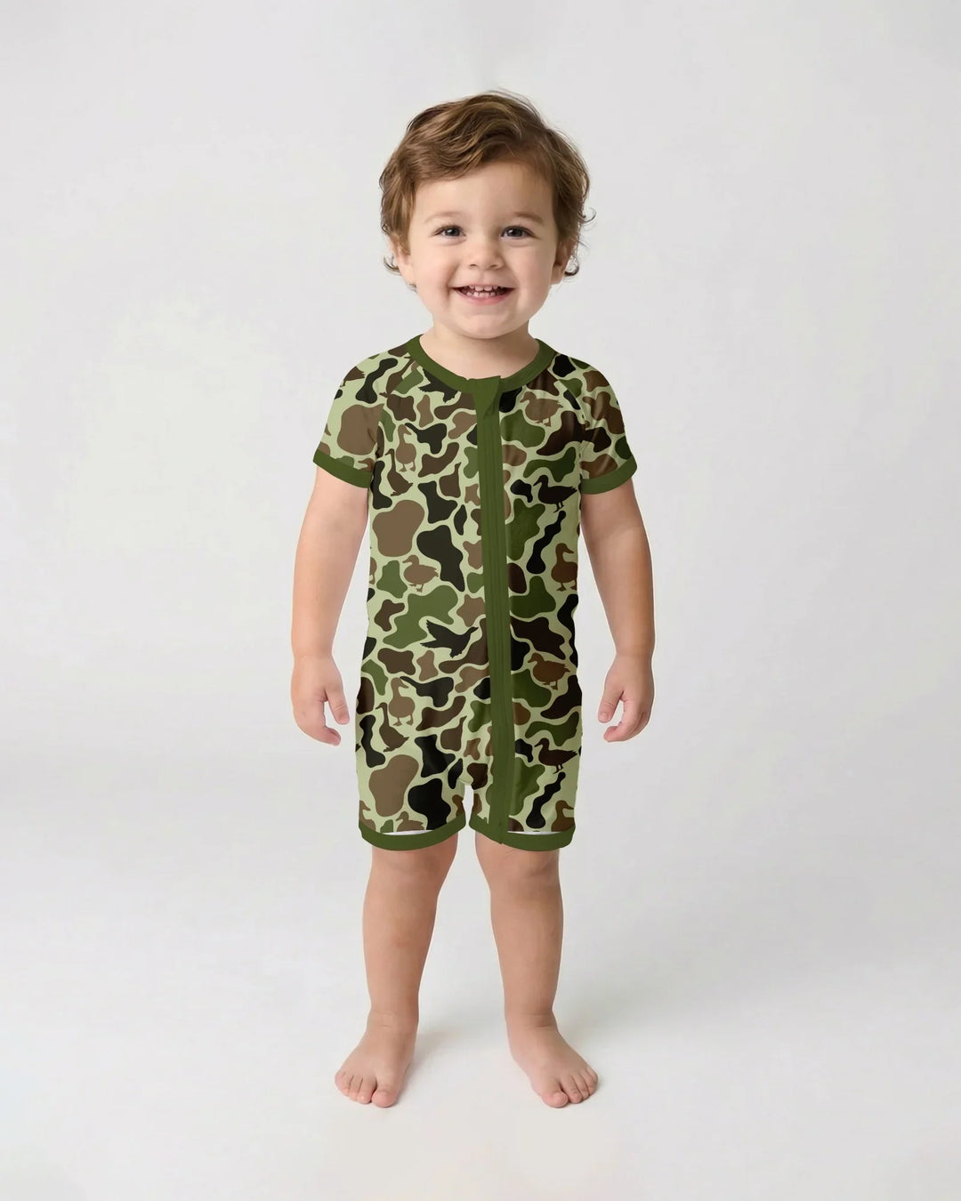 Mallard Duck Hunting Camouflage Bamboo Shorty Zippy