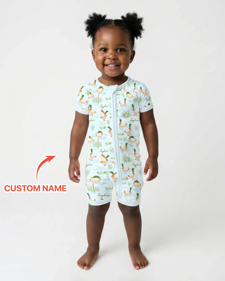 Personalized Mallard Duck Bamboo Shorty Zippy