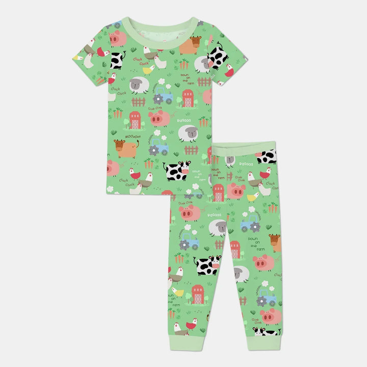 Zweiteiliges, kurzärmliges Pyjama-Set mit Marienkäfern