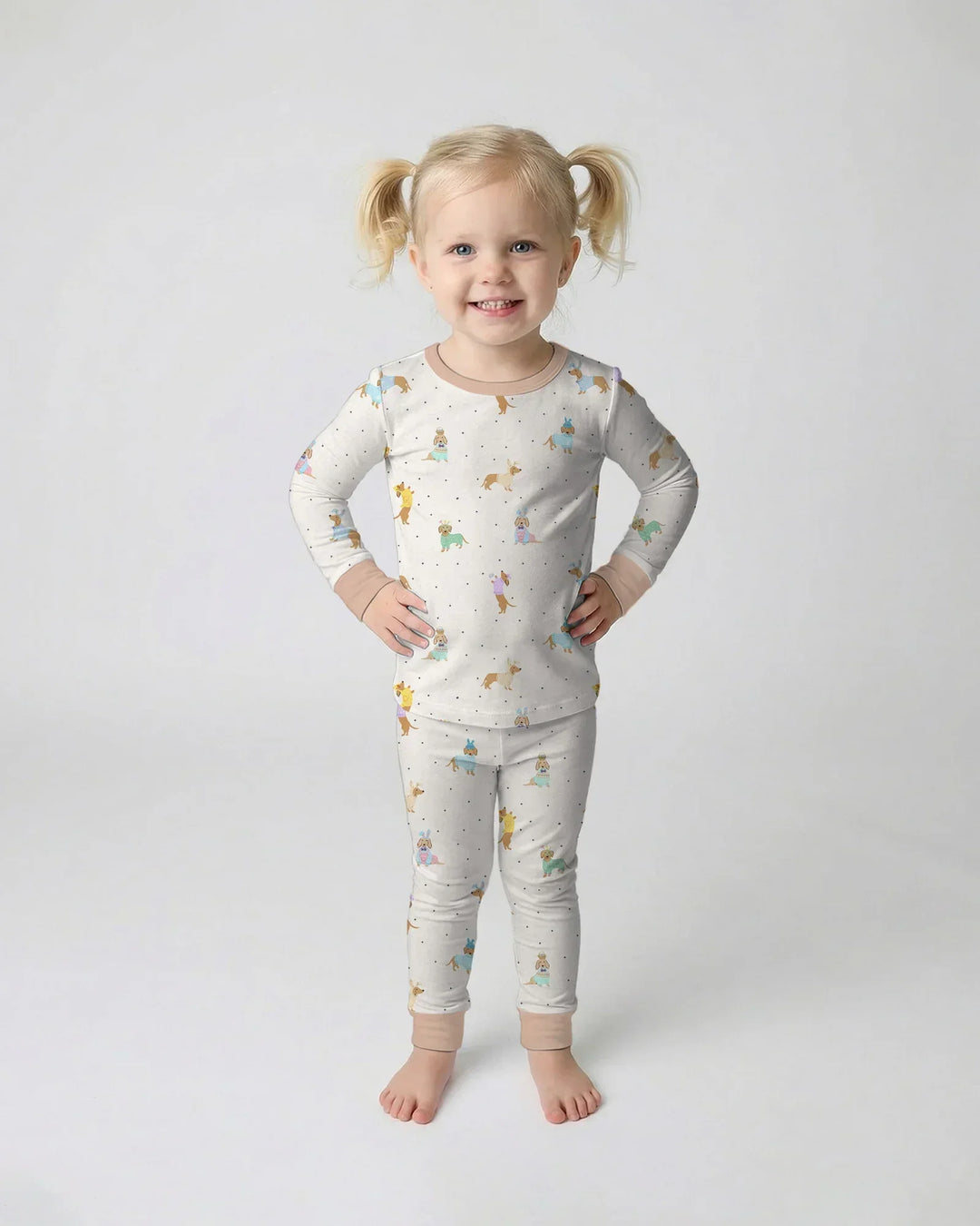 Zweiteiliges Langarm-Pyjama-Set mit Sommerfrüchten