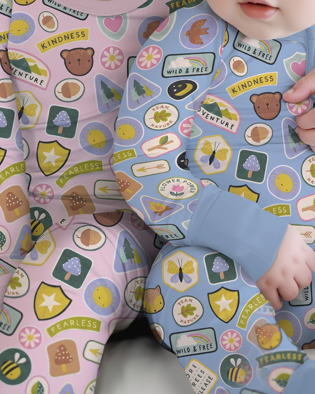 Gerippte Babykleidung mit individuellem Foto - Weich &amp; Skizzenhaft