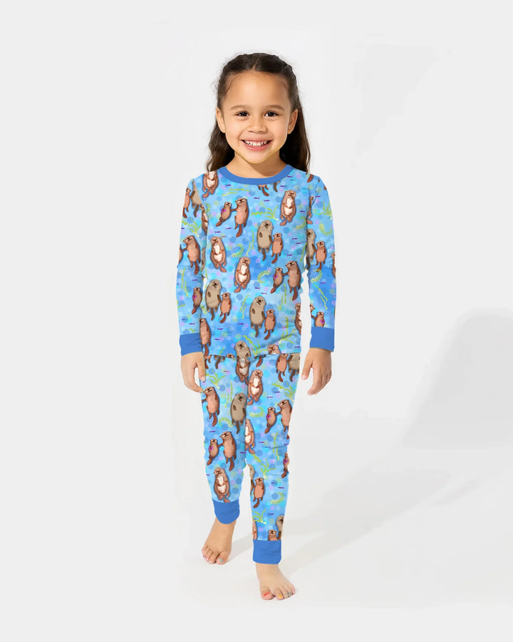 Zweiteiliges Langarm-Pyjama-Set mit Sommerfrüchten