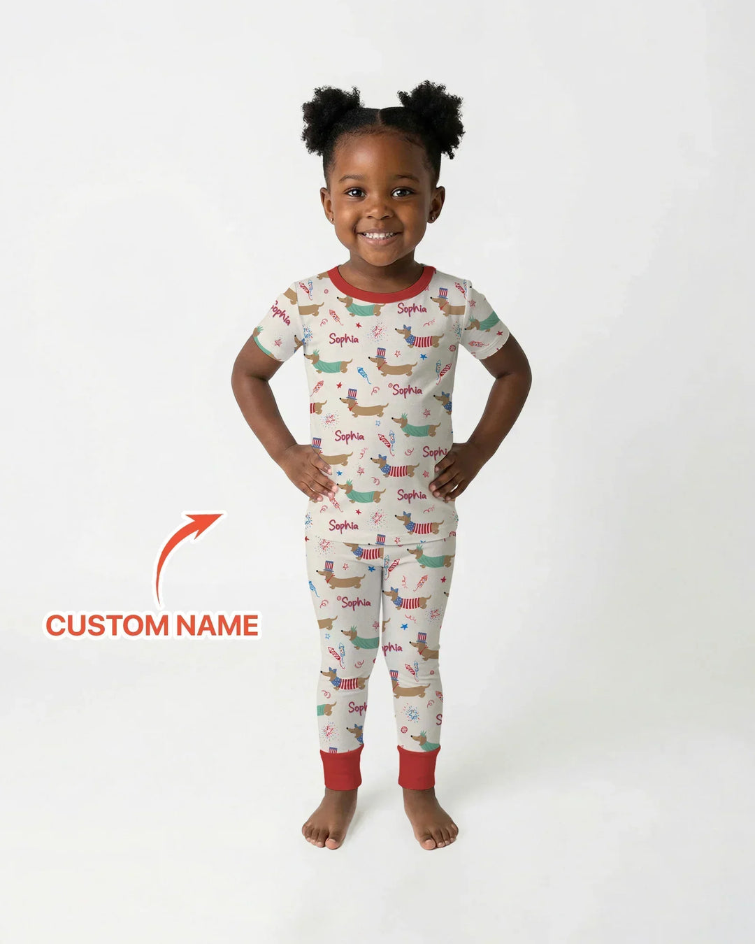 Zweiteiliges, kurzärmliges Pyjama-Set mit Marienkäfern