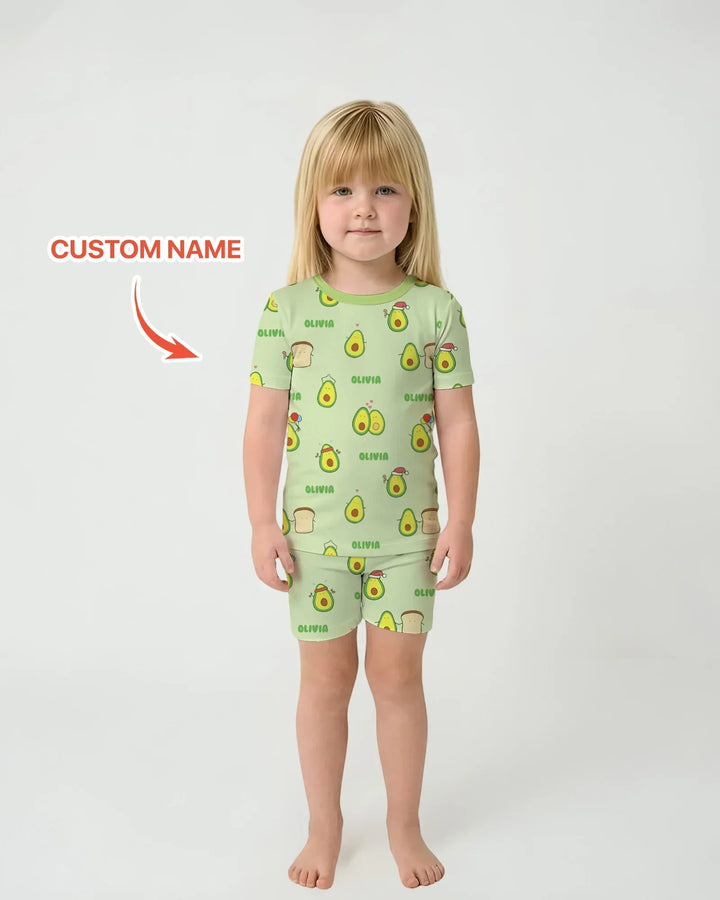 Zweiteiliges Pyjama-Set mit kurzen Ärmeln und Shorts im Sommer-Design