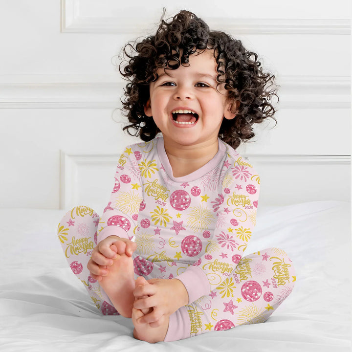 New Year's Eve Celebration Bamboo Two Piece Long Sleeve Pajama Set