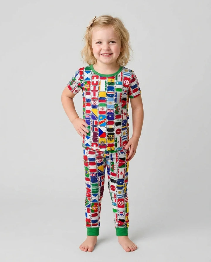 Zweiteiliges, kurzärmliges Pyjama-Set mit Marienkäfern