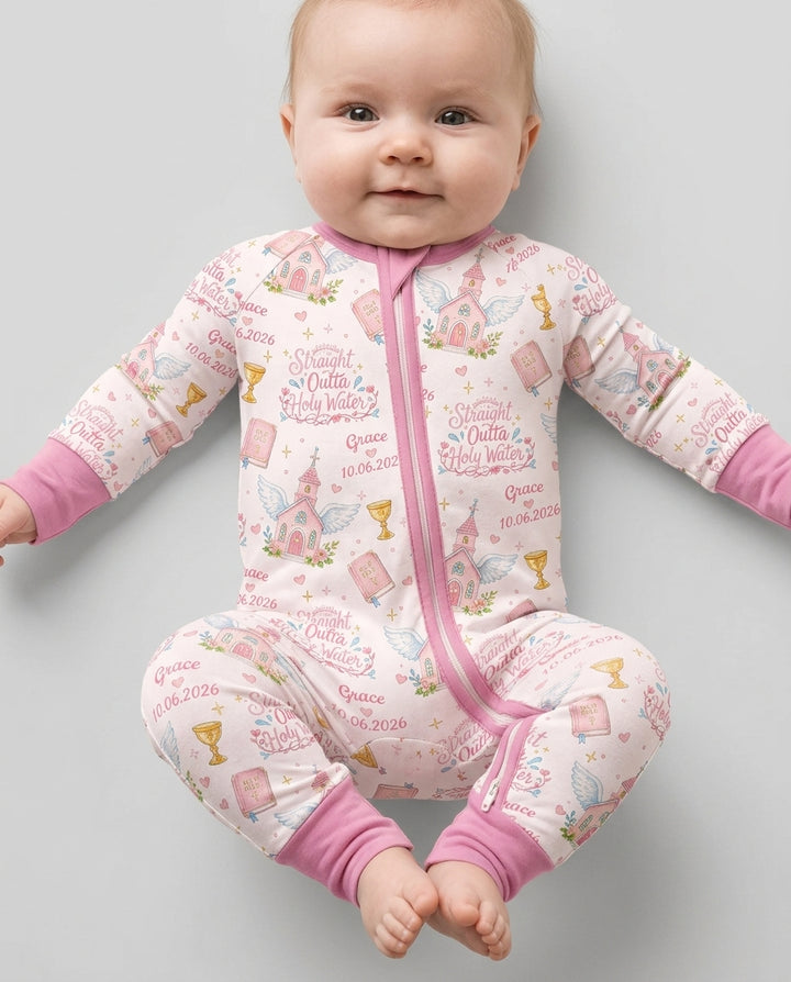 Gerippte Babykleidung mit individuellem Foto - Weich &amp; Skizzenhaft