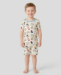 Template Zweiteiliges Pyjama-Set mit kurzen Ärmeln und Shorts