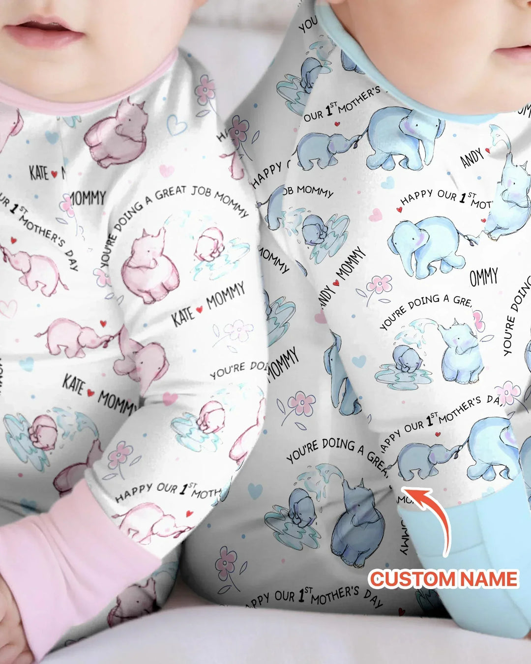 Gerippte Babykleidung mit individuellem Foto - Weich &amp; Skizzenhaft