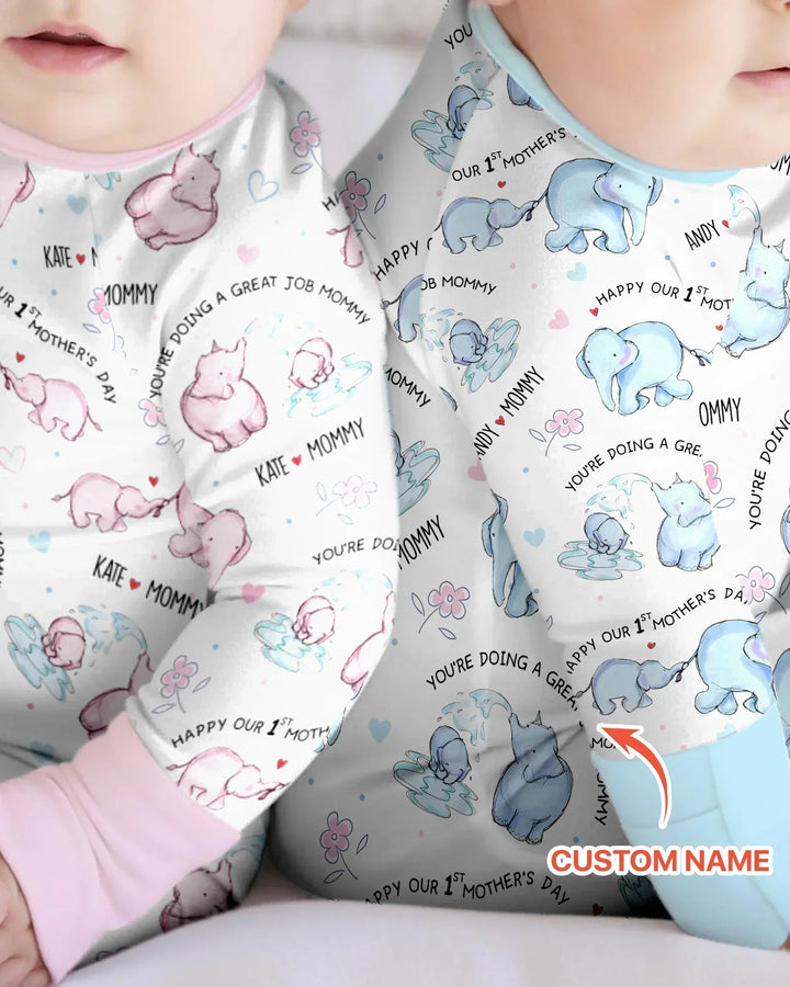 Gerippte Babykleidung mit individuellem Foto - Weich &amp; Skizzenhaft