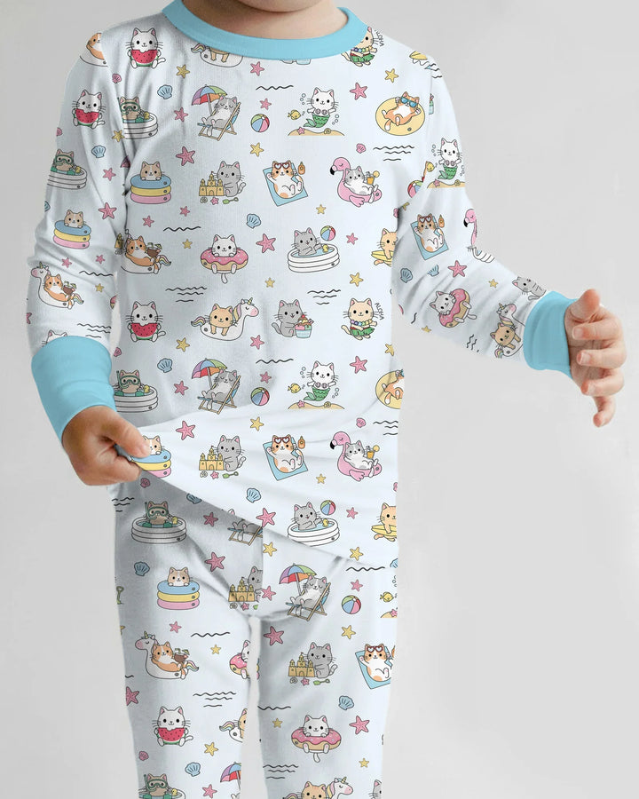 Kawaii Cats Summer Vacation Bamboo Convertible Zippy