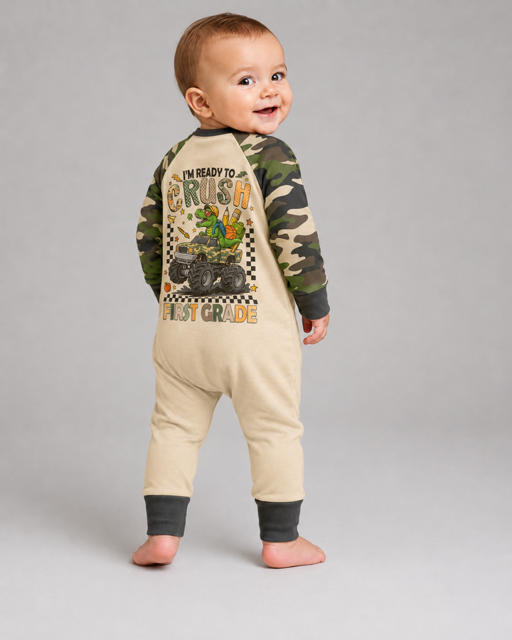 Gerippte Babykleidung mit individuellem Foto - Weich &amp; Skizzenhaft