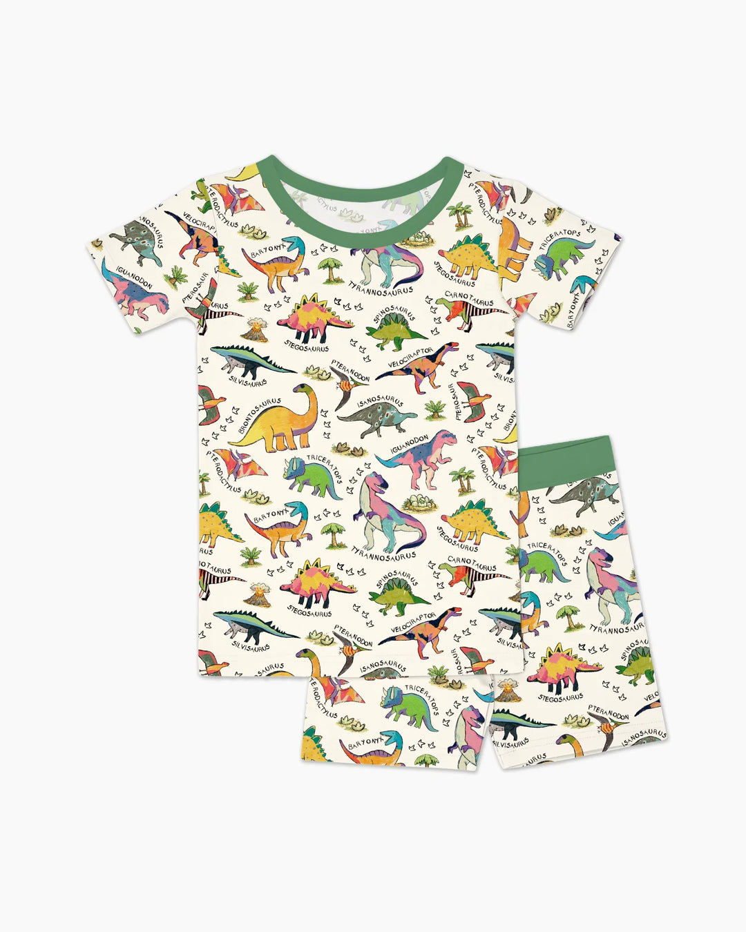 Template Zweiteiliges Pyjama-Set mit kurzen Ärmeln und Shorts