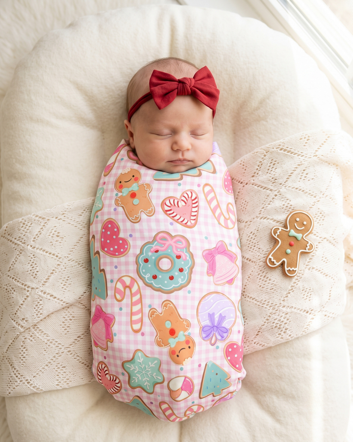 Christmas Dreamy Bakery  Bamboo Swaddle Blanket