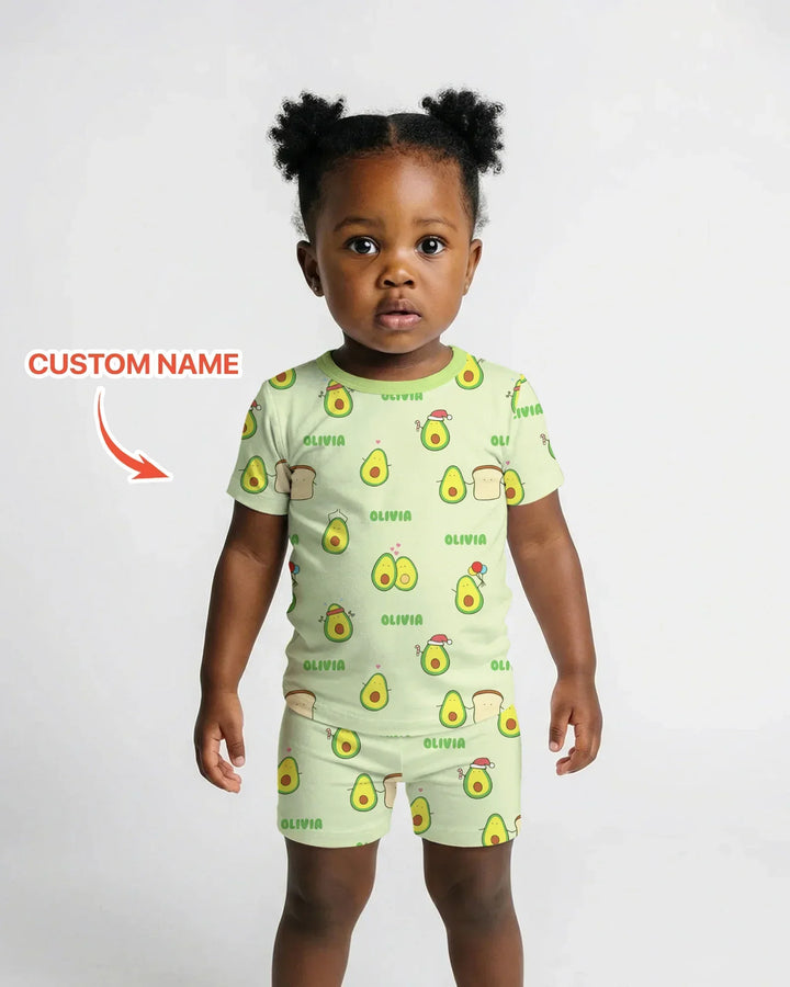 Zweiteiliges Pyjama-Set mit kurzen Ärmeln und Shorts im Sommer-Design