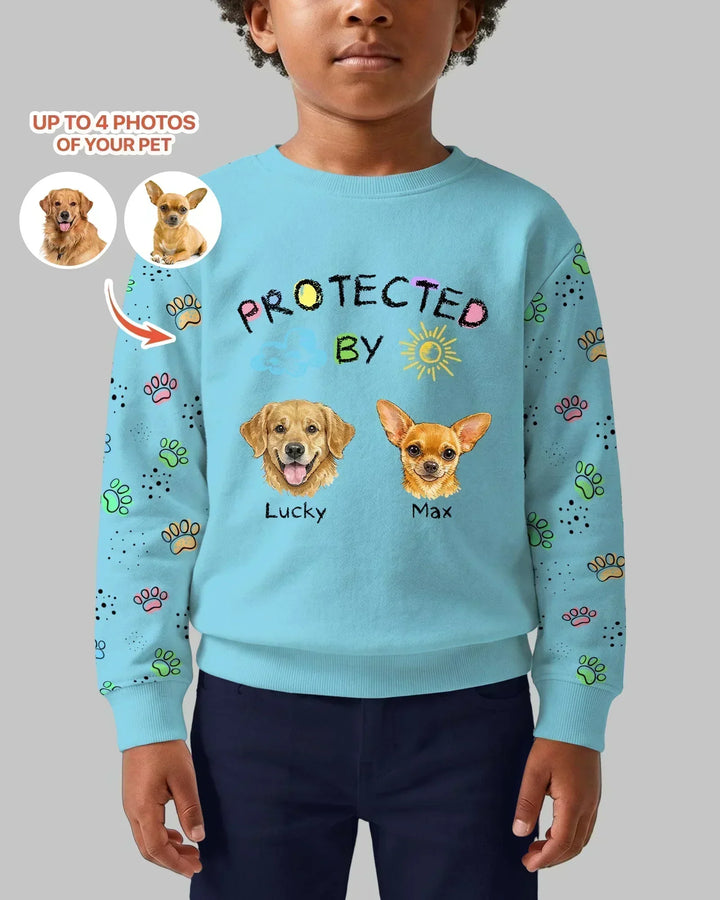 Personalisierbares Foto-Bambus-Rundhals-Sweatshirt „Protected By“
