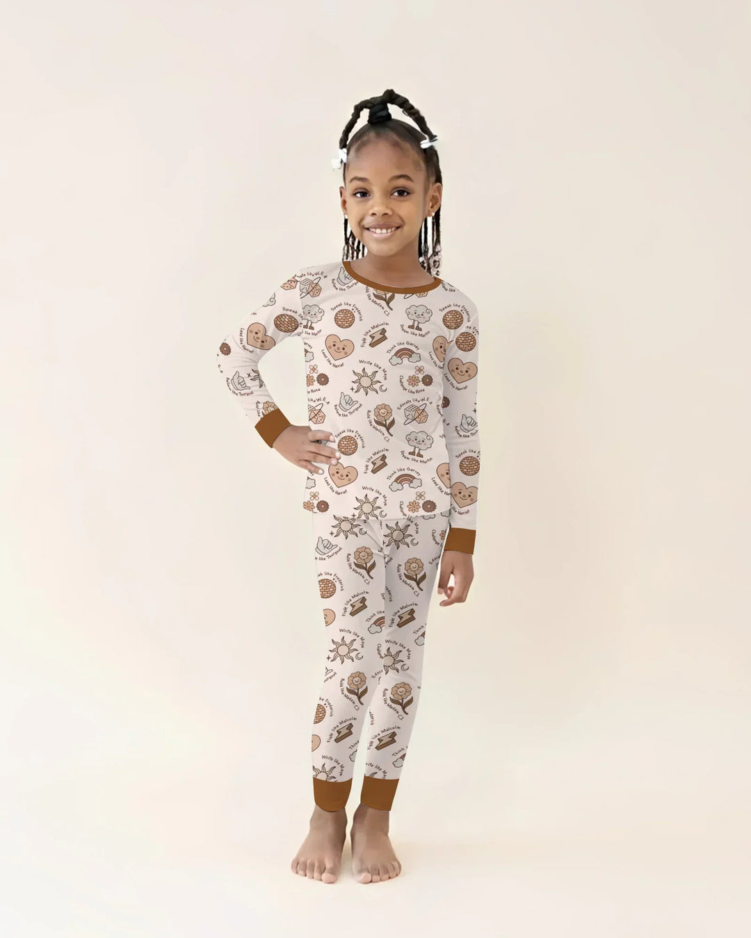 Zweiteiliges Langarm-Pyjama-Set mit Sommerfrüchten