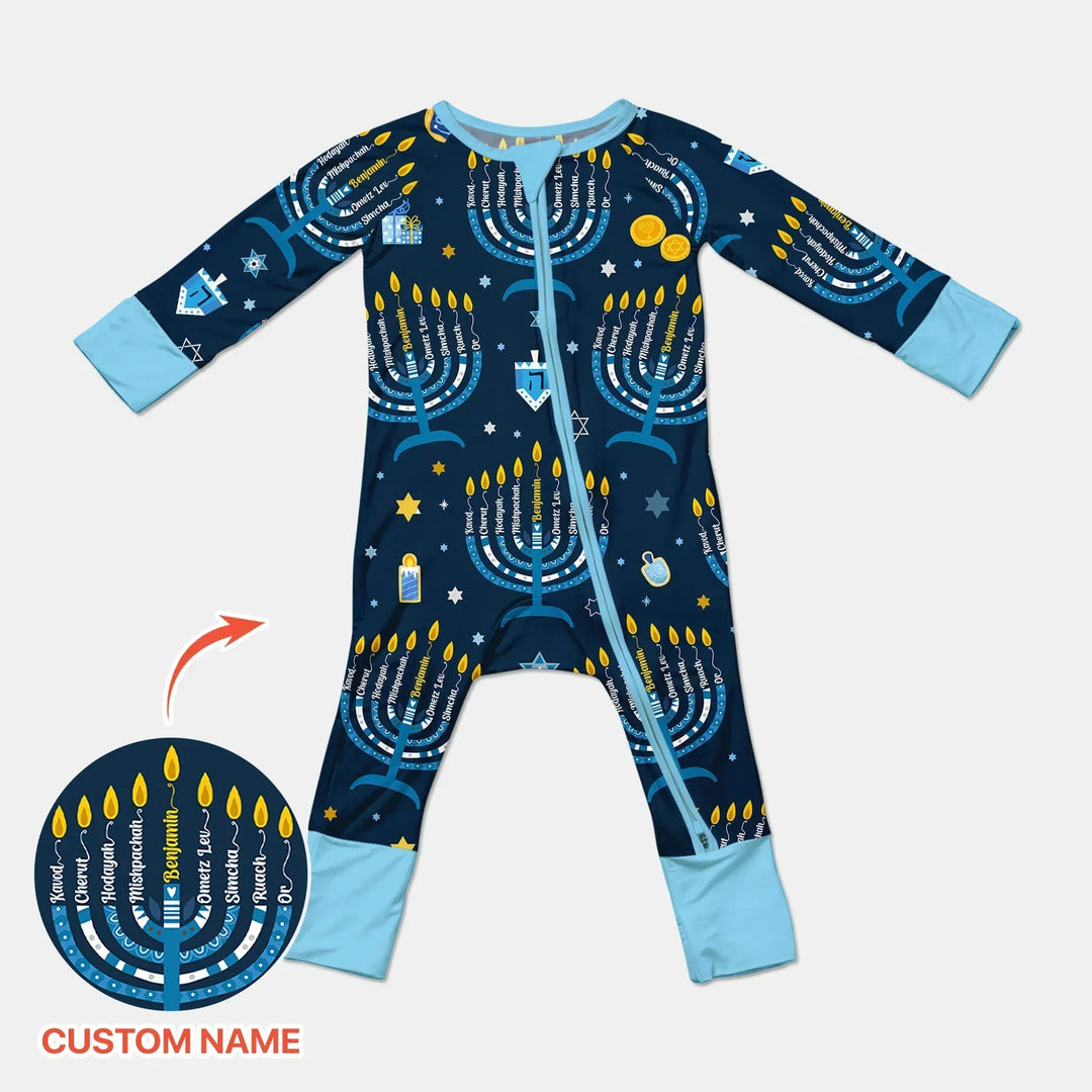 Hanukkah Custom Name Bamboo Convertible Zippy