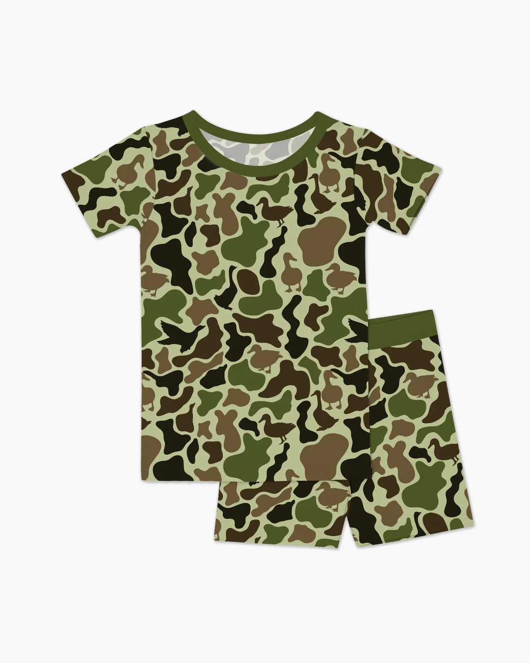 Template Zweiteiliges Pyjama-Set mit kurzen Ärmeln und Shorts
