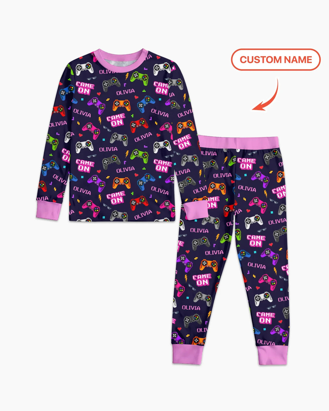 Zweiteiliges Langarm-Pyjama-Set mit Sommerfrüchten