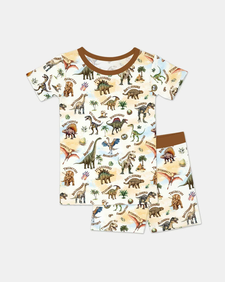 Template Zweiteiliges Pyjama-Set mit kurzen Ärmeln und Shorts