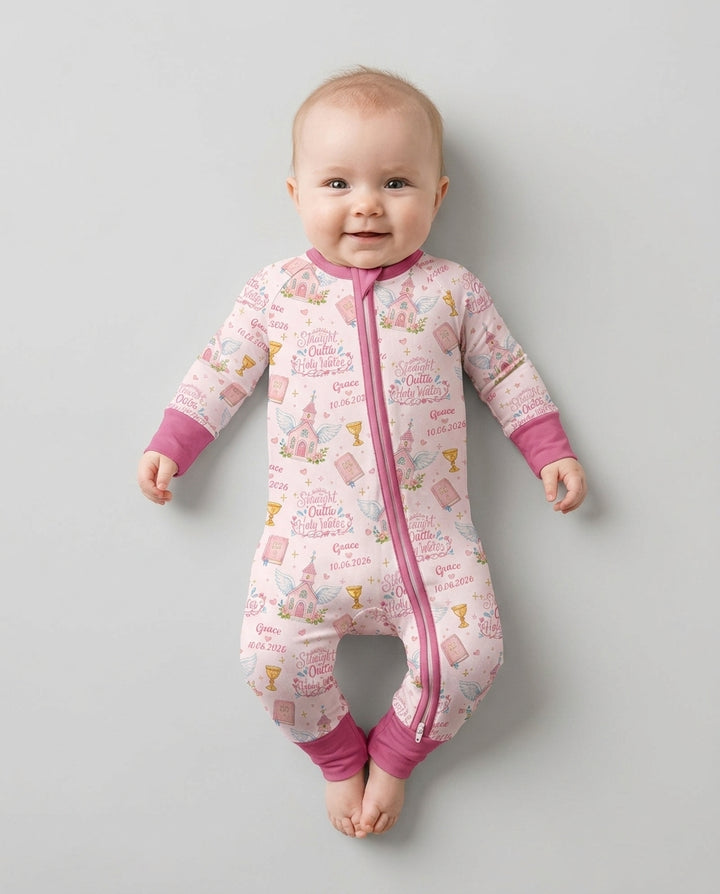 Gerippte Babykleidung mit individuellem Foto - Weich &amp; Skizzenhaft
