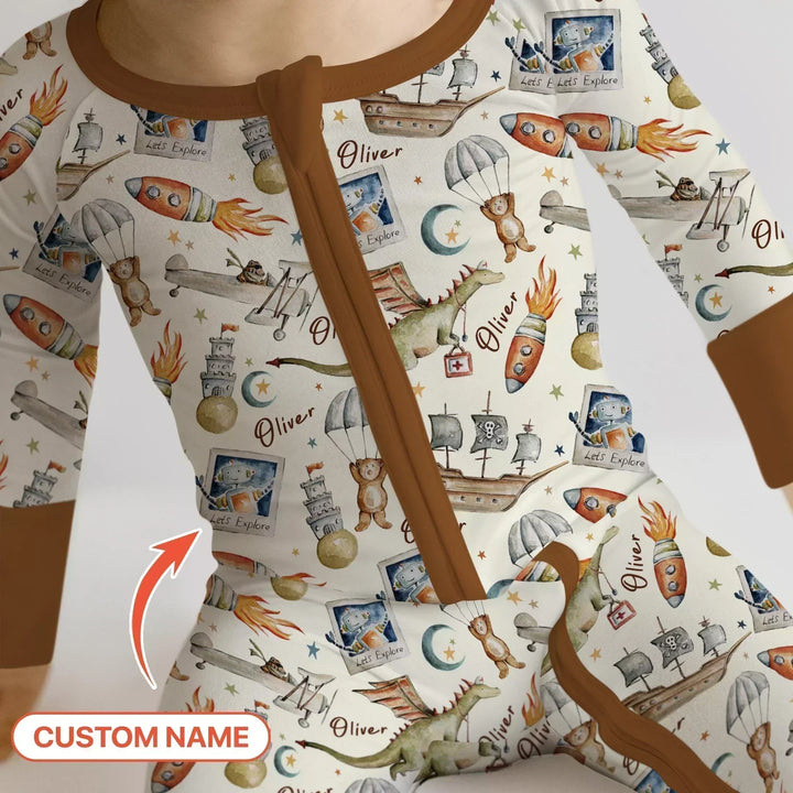 Gerippte Babykleidung mit individuellem Foto - Weich &amp; Skizzenhaft