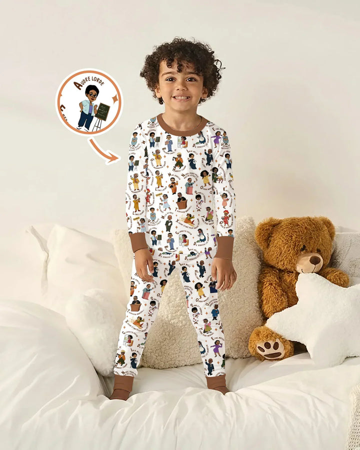 Zweiteiliges Langarm-Pyjama-Set mit Sommerfrüchten