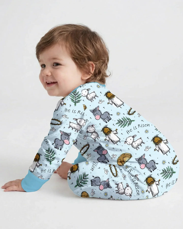 He Is Risen Easter Family Matching Bamboo Convertible Zippy
