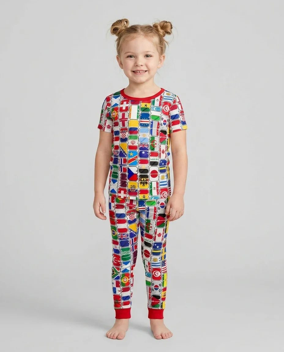 Zweiteiliges, kurzärmliges Pyjama-Set mit Marienkäfern