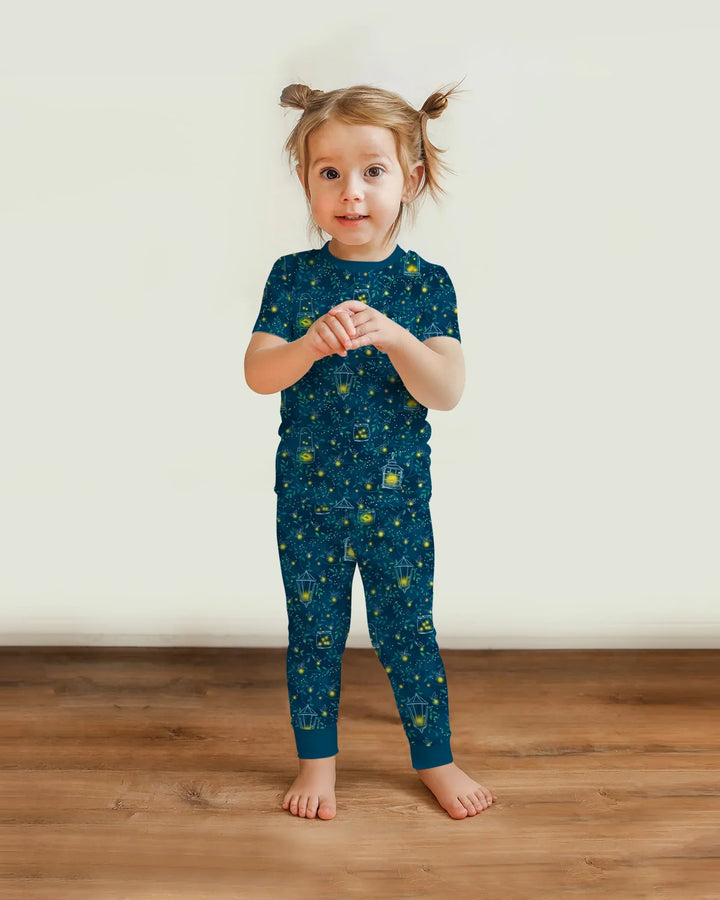 Zweiteiliges, kurzärmliges Pyjama-Set mit Marienkäfern