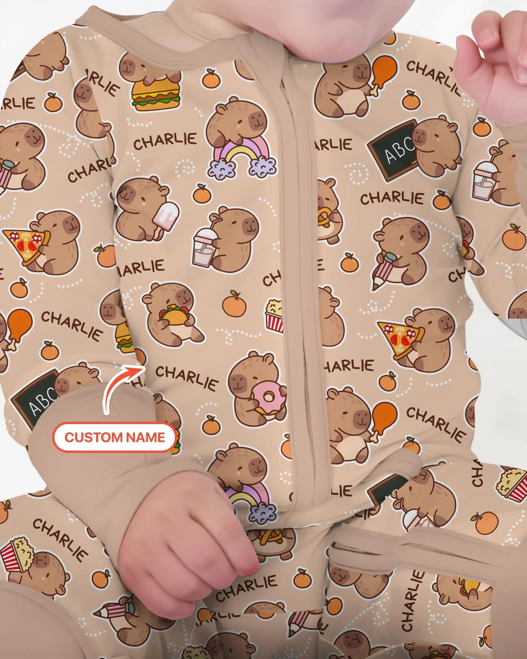 Gerippte Babykleidung mit individuellem Foto - Weich &amp; Skizzenhaft