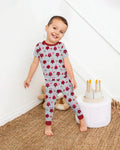 Zweiteiliges, kurzärmliges Pyjama-Set mit Marienkäfern