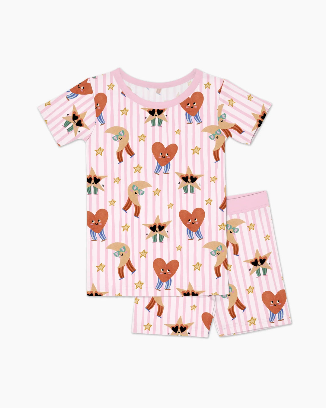Dance More Dances Bamboo Two Piece Short Sleeve Shorts Pajama Set