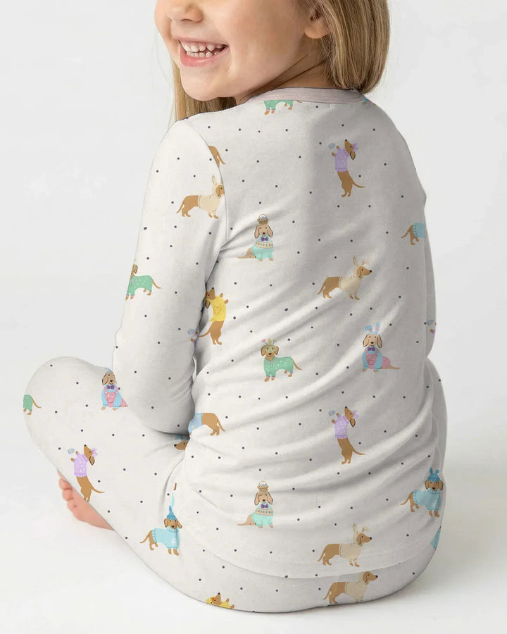 Zweiteiliges Langarm-Pyjama-Set mit Sommerfrüchten