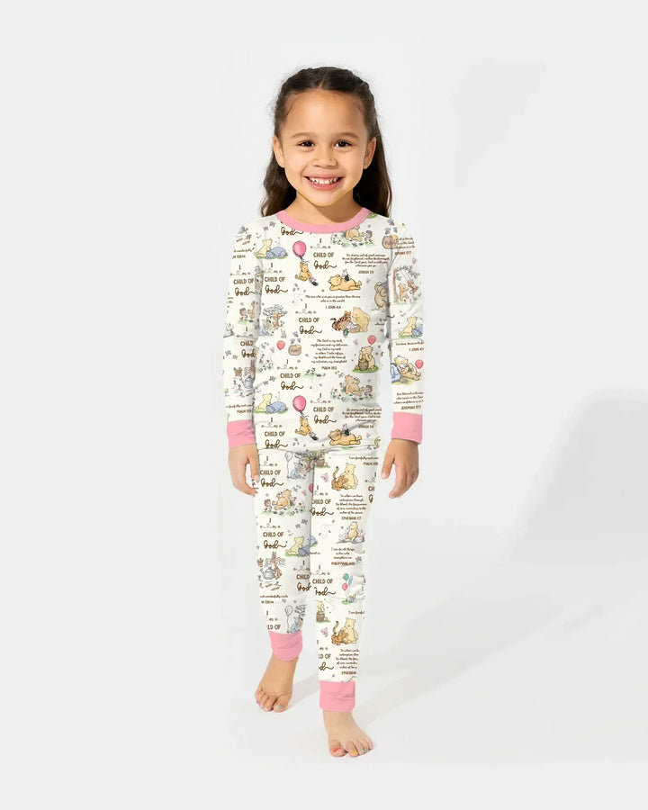 Zweiteiliges Langarm-Pyjama-Set mit Sommerfrüchten