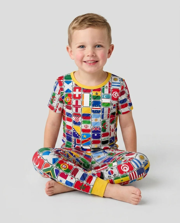 Zweiteiliges, kurzärmliges Pyjama-Set mit Marienkäfern