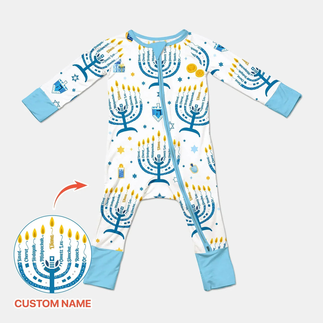 Hanukkah Custom Name Bamboo Convertible Zippy