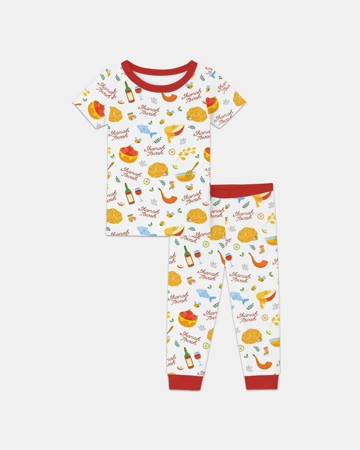 Zweiteiliges, kurzärmliges Pyjama-Set mit Marienkäfern
