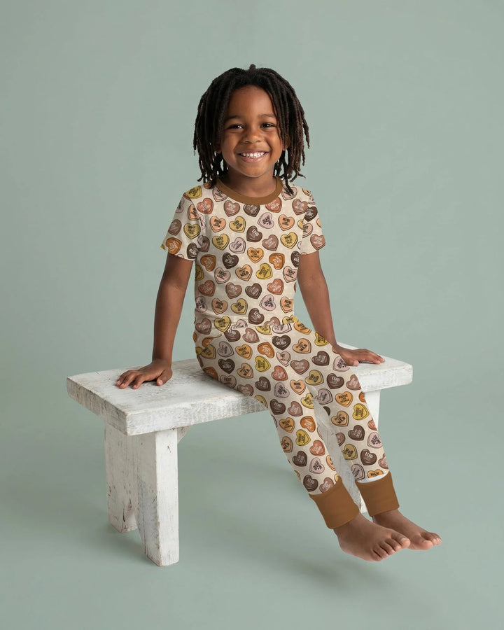 Zweiteiliges, kurzärmliges Pyjama-Set mit Marienkäfern
