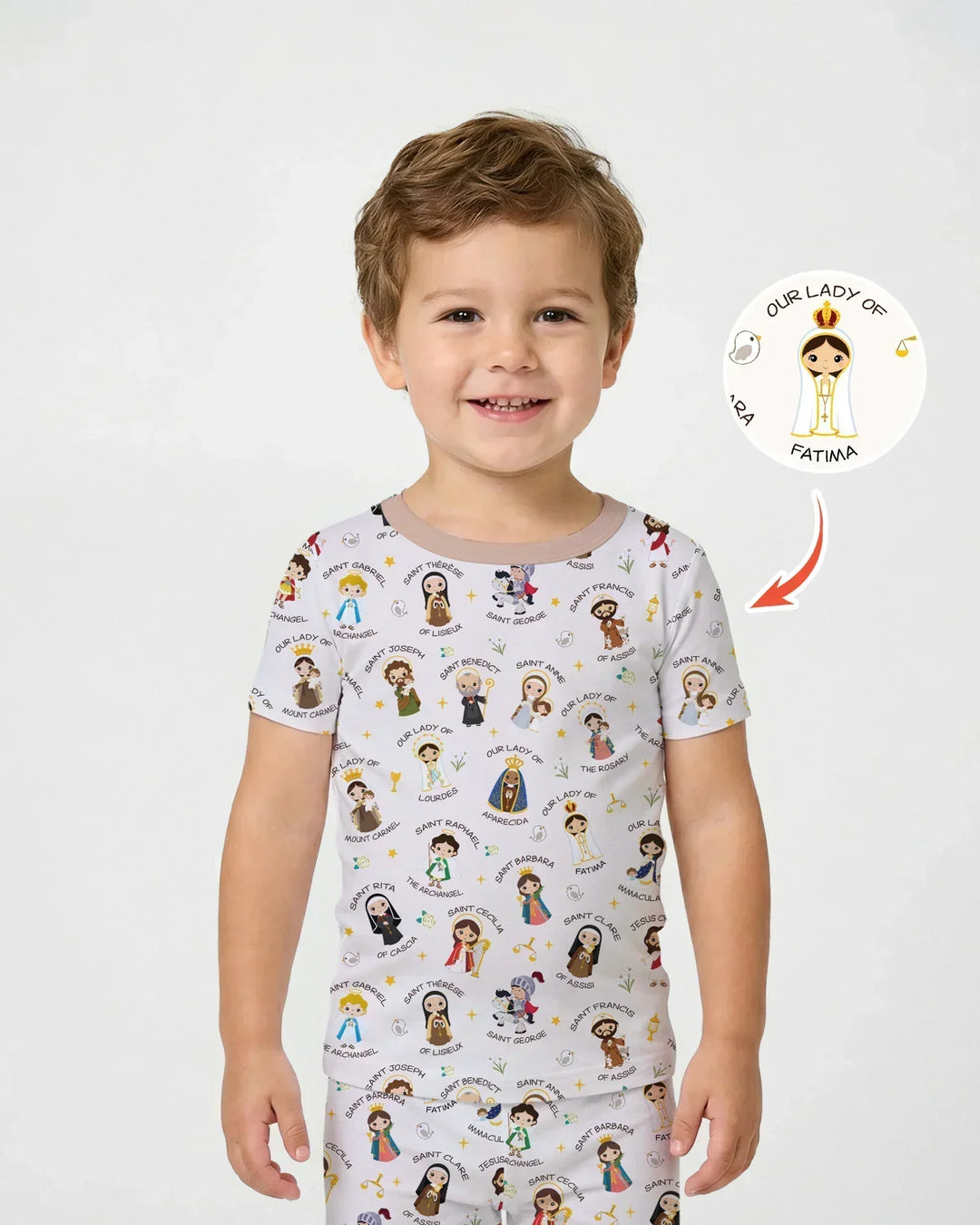 Template Zweiteiliges Pyjama-Set mit kurzen Ärmeln und Shorts